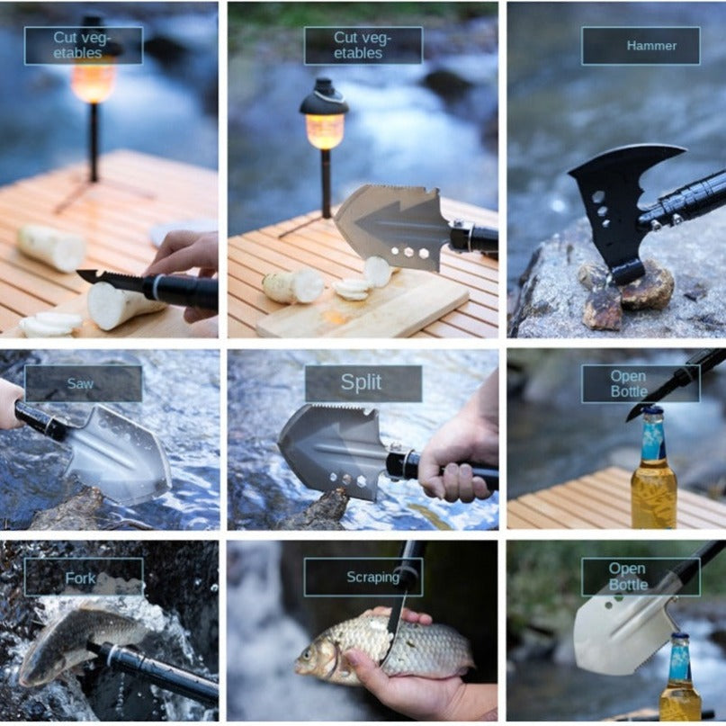 Multifunctional Outdoor Toolbox Knife Shovel Axe EDC