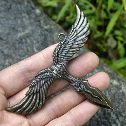 Zinc Alloy Outdoor Eagle and Sheep Shape Travel Keychain Tool