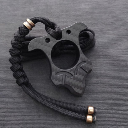 Carbon Fiber Various Styles Single Finger Keychain Backpack Outdoor Tool