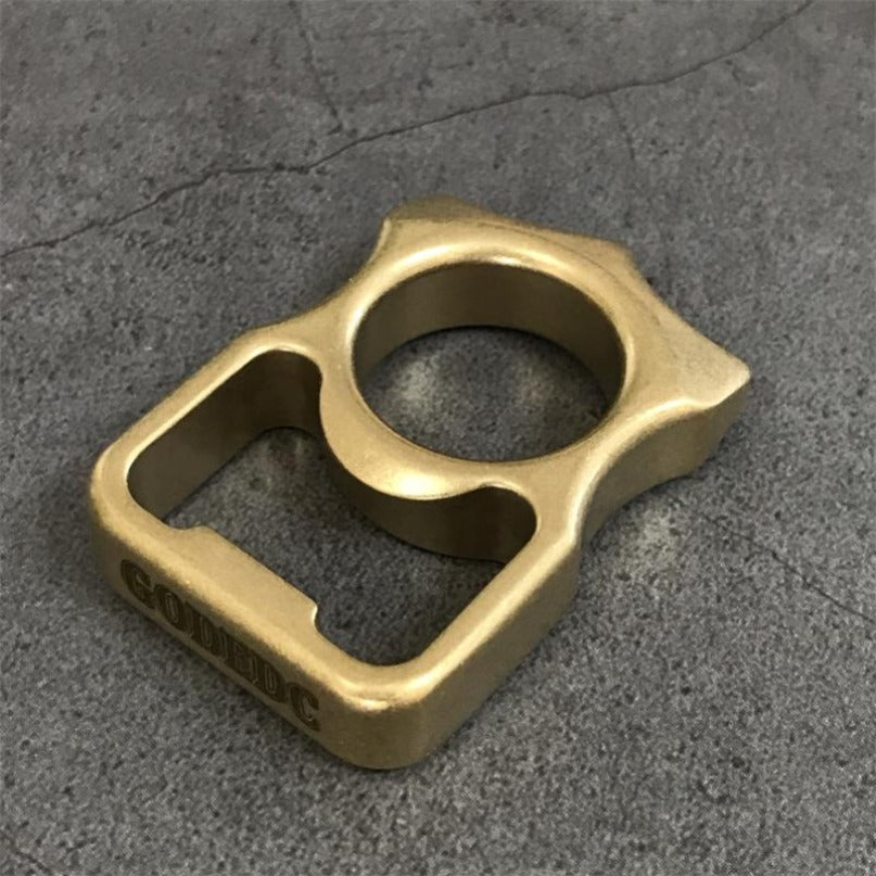 Brass Stonewashed Brass GOODEDC Bottle Opening EDC Keychain Tool