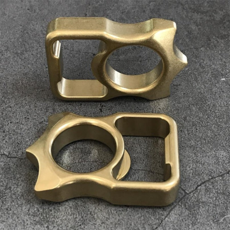 Brass Stonewashed Brass EDC Keychain Backpack Bottle Opener Tool