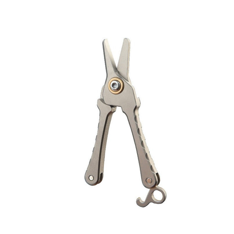 Mini Titanium Scissors Keychain Pendant Fishing Scissors Shave