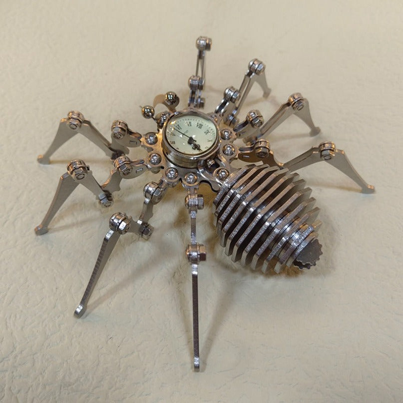 Mechanical Precision Stainless Steel Spider Clock