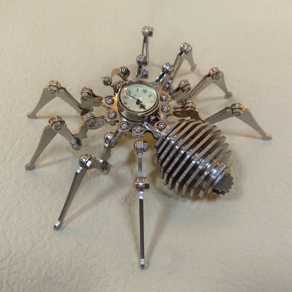 Mechanical Precision Stainless Steel Spider Clock
