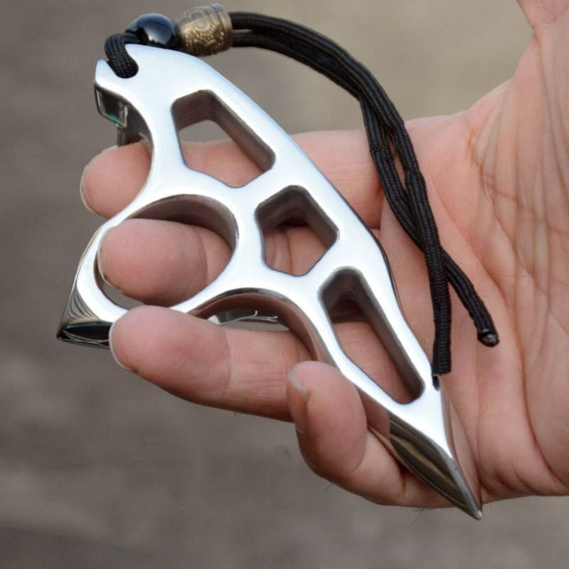 Stainless Steel Steel Thickened Single Hole EDC Tool Optional Binding Rope
