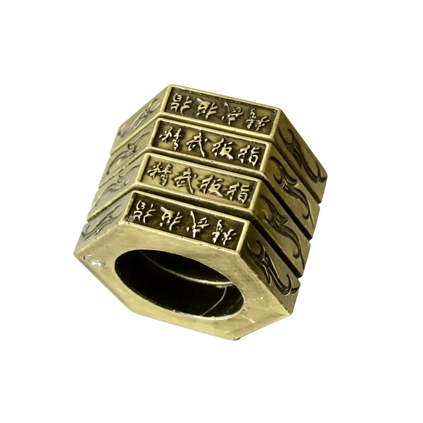 Folding Hexagon Ring EDC Tool | Multi-Function Keychain Finger Ring