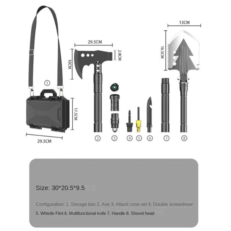 Multifunctional Outdoor Toolbox Knife Shovel Axe EDC