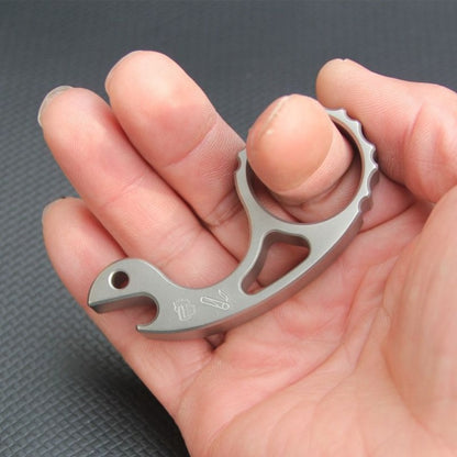 Titanium Snail Titanium Alloy Multifunctional Bottle Opener Keychain Backpack EDC Tool