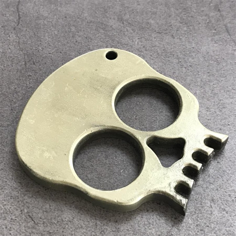Zinc Alloy Outdoor Two Finger Skull Portable EDC Decoration Tool
