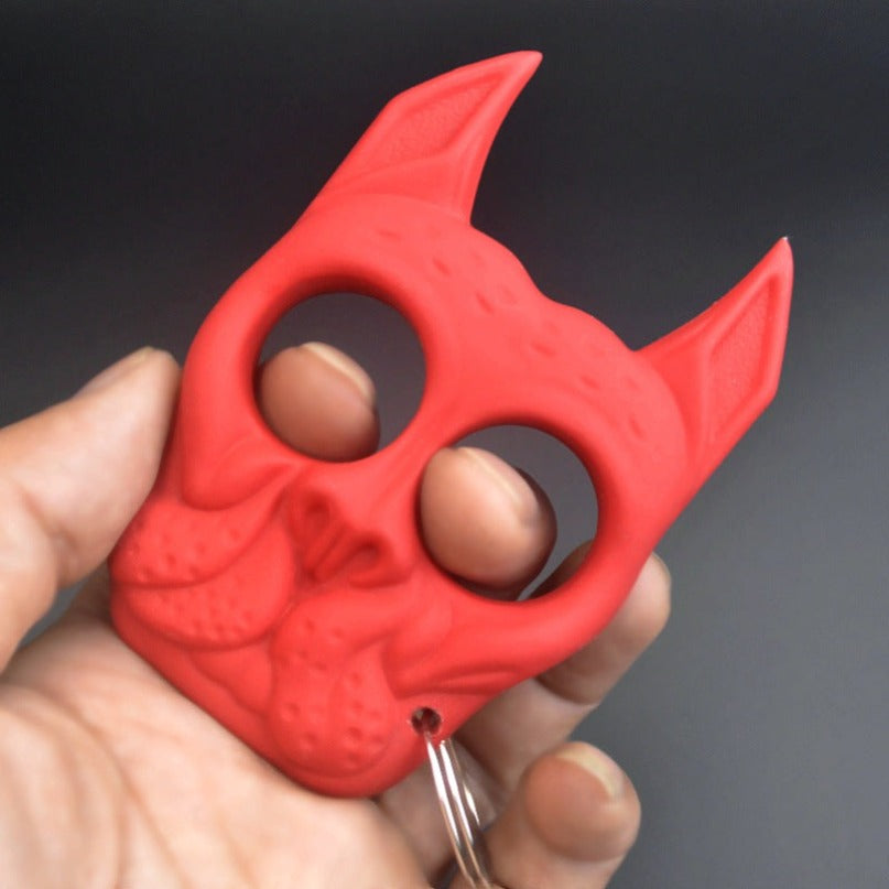 Non-Metallic Two Finger Dog Keychain Tool Creative