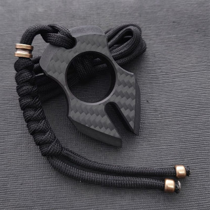 Carbon Fiber Various Styles Single Finger Keychain Backpack Outdoor Tool