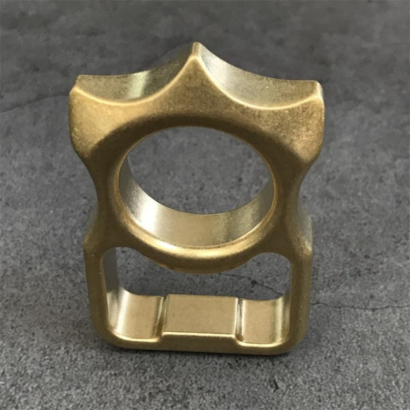 Brass Stonewashed Brass EDC Keychain Backpack Bottle Opener Tool
