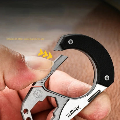 Tungsten Steel Head Titanium Alloy Knuckle Key Chain Wrench Mini Knife