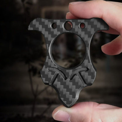 Carbon Fiber Various Styles Single Finger Keychain Backpack Outdoor Tool