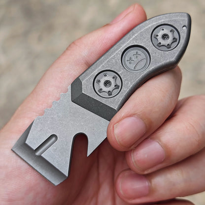 EDC Industrial Design Crying Face Cutter Titanium Handle Portable - Titanium EDC Tools - GODEDC017