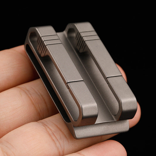 Titanium Belt Buckle Keychain Car Key Holder