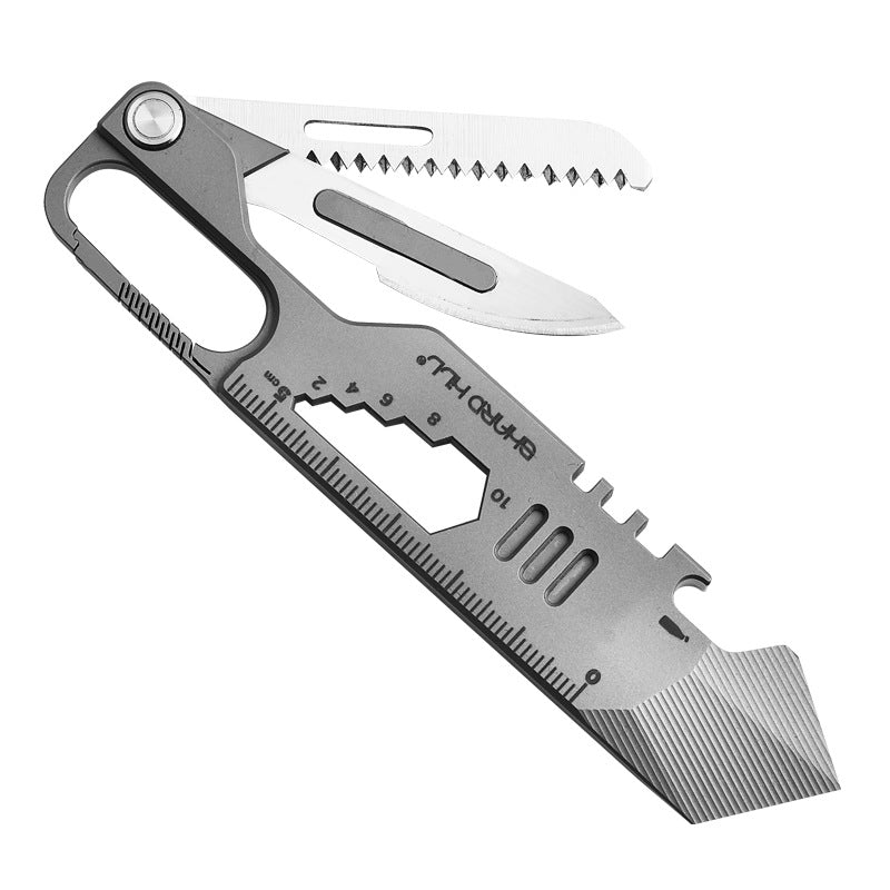 Titanium EDC Outdoor Multifunctional Crowbar Scalpel Saw Camping - Camping & Outdoor - GODEDC022