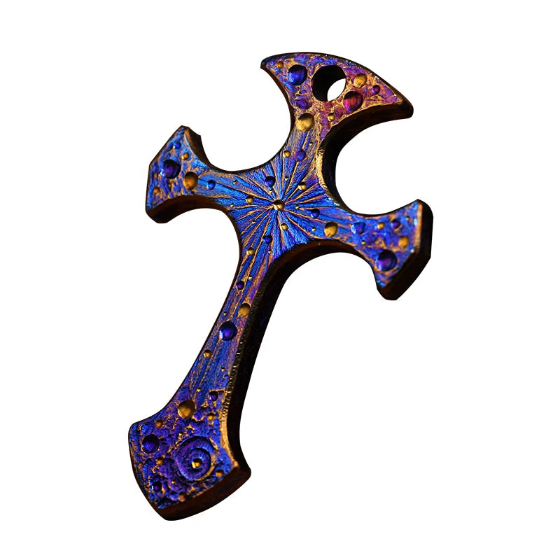 Starry Sky Limited Edition Titanium Cross Self-defense Finger Buckle - Titanium EDC Tools - GODEDC016