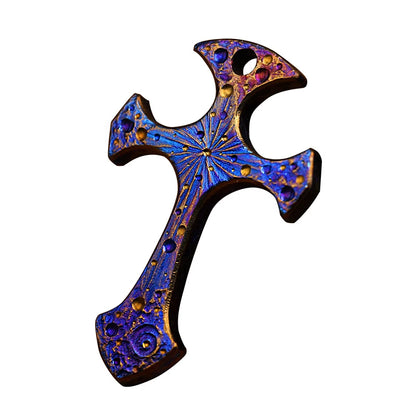 Starry Sky Limited Edition Titanium Cross Self-defense Finger Buckle - Titanium EDC Tools - GODEDC016