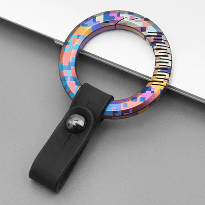 Titanium Mosaic Pattern Colorful Keychain