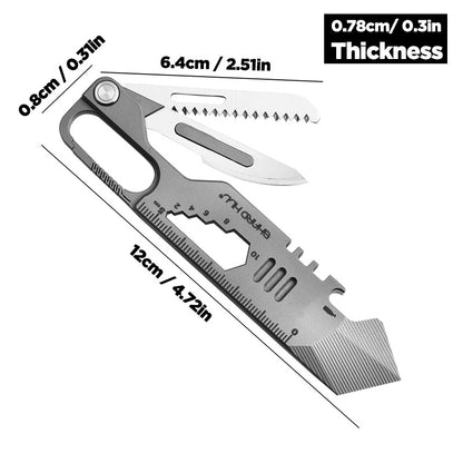 Titanium EDC Outdoor Multifunctional Crowbar Scalpel Saw Camping - Camping & Outdoor - GODEDC022