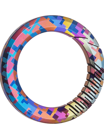 Titanium Mosaic Pattern Colorful Keychain