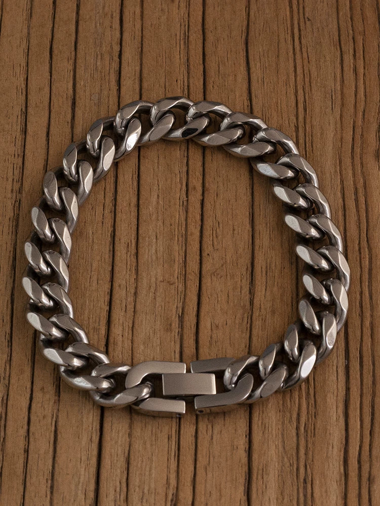 NIGHT WORKS Japanese Retro Eight-sided Cut 1CM Cuban Bracelet - Premium EDC - GODEDC019