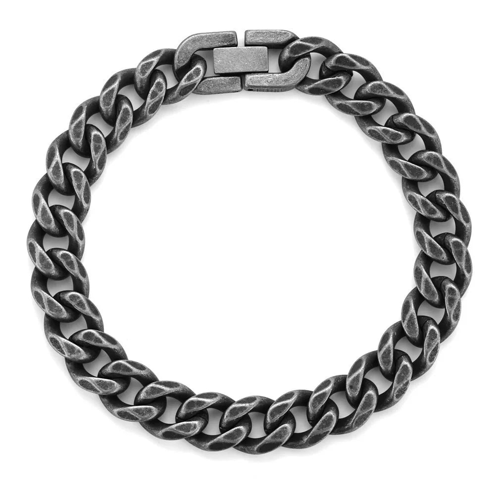 NIGHT WORKS Japanese Retro Eight-sided Cut 1CM Cuban Bracelet - Premium EDC - GODEDC019