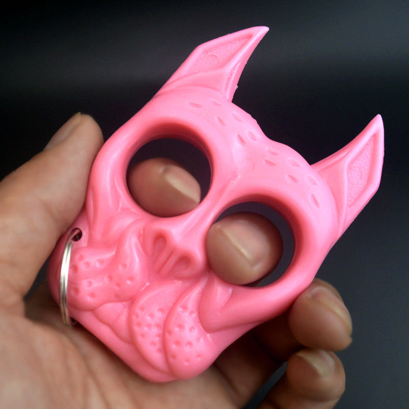 Non-Metallic Two Finger Dog Keychain Tool Creative