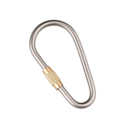 Titanium Brass Locking Carabiner Key Portable Clip Camping Backpack Hook