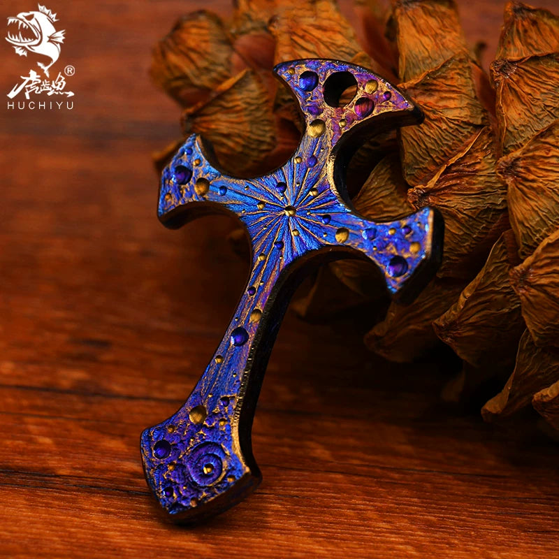 Starry Sky Limited Edition Titanium Cross Self-defense Finger Buckle - Titanium EDC Tools - GODEDC016