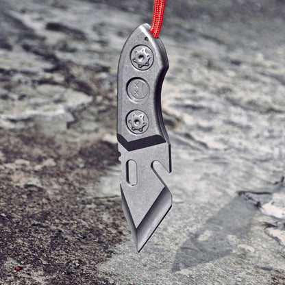 EDC Industrial Design Crying Face Cutter Titanium Handle Portable - Titanium EDC Tools - GODEDC017