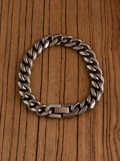 NIGHT WORKS Japanese Retro Eight-sided Cut 1CM Cuban Bracelet - Premium EDC - GODEDC019