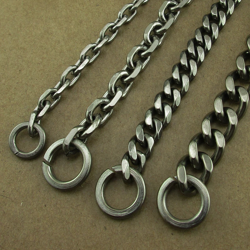 Pure Titanium Alloy Car Keychain Insurance Key Chain Jeans Hip Hop - Steel EDC Tools