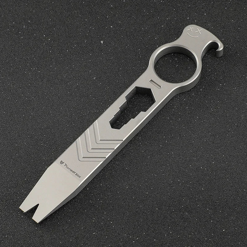 Multifunctional Titanium Alloy Crowbar Opener Wrench Screwdriver EDC