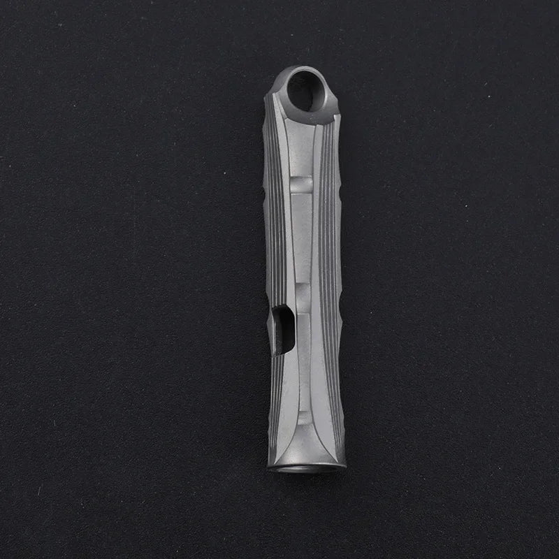 Titanium Alloy High Audio Single Tube Whistle Outdoor Survival