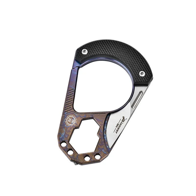 Tungsten Steel Head Titanium Alloy Knuckle Key Chain Wrench Mini Knife