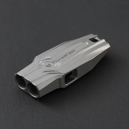 Titanium Alloy Double Tube Whistle Training Referee Pendant