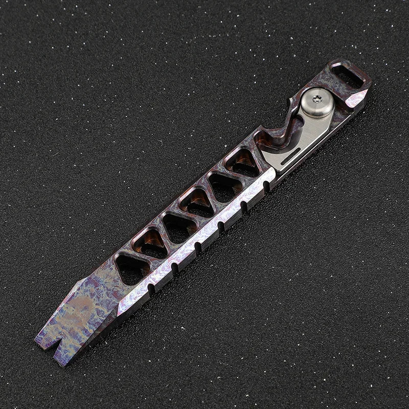 Titanium Alloy Multi-functional Crowbar Rope Knife Bottle Opener EDC