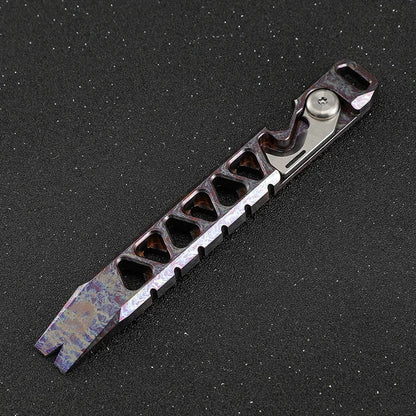 Titanium Alloy Multi-functional Crowbar Rope Knife Bottle Opener EDC