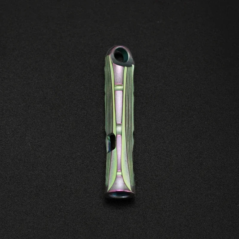 Titanium Alloy High Audio Single Tube Whistle Outdoor Survival