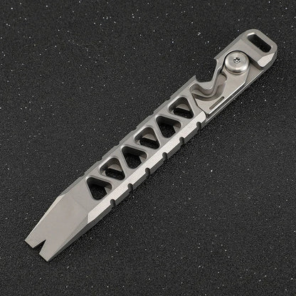 Titanium Alloy Multi-functional Crowbar Rope Knife Bottle Opener EDC