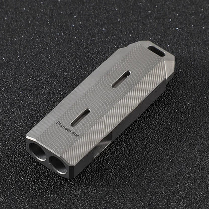 Titanium Alloy Explosive Sound Double Tube High Audio Whistle EDC