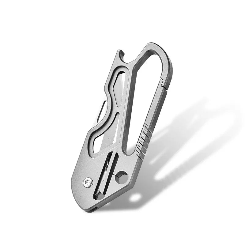 Titanium Alloy Key Chain Hang Buckle Mini Knife EDC