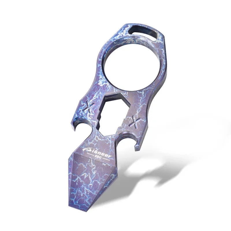 Titanium Alloy Safety Gear Crowbar Hexagonal Wrench Bottle Opener