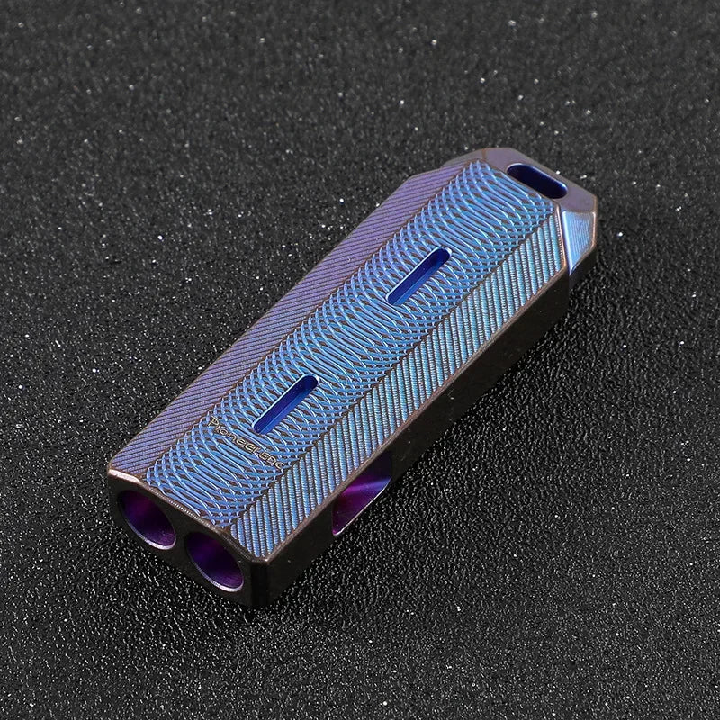 Titanium Alloy Explosive Sound Double Tube High Audio Whistle EDC