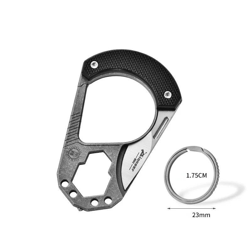 Tungsten Steel Head Titanium Alloy Knuckle Key Chain Wrench Mini Knife