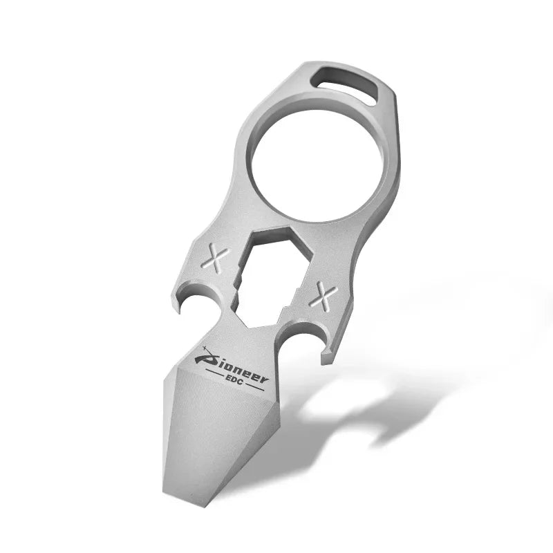 Titanium Alloy Safety Gear Crowbar Hexagonal Wrench Bottle Opener