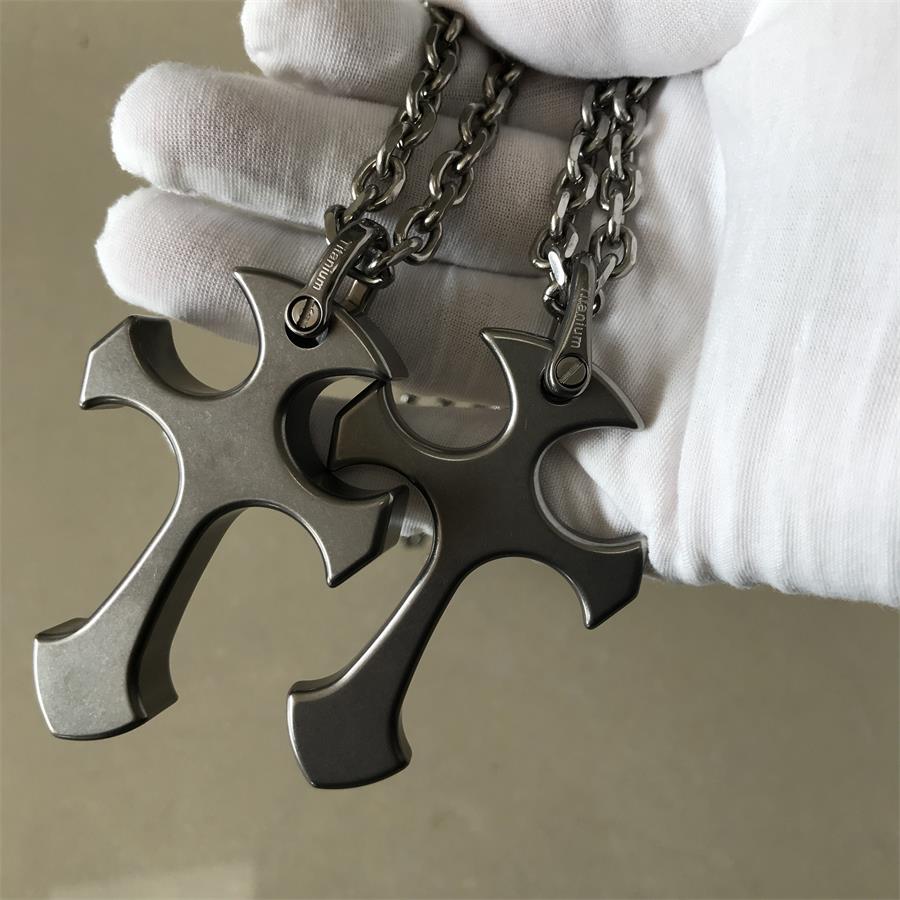 Titanium Alloy Cross Necklace Decoration