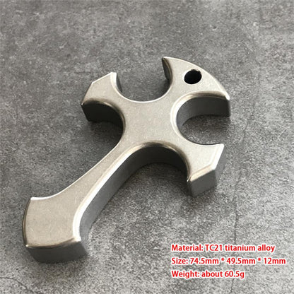 Titanium Alloy Cross Necklace Decoration